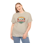90% Sarcasm T-Shirt — Funny Retro Badge Graphic Tee for Sarcastic Humor