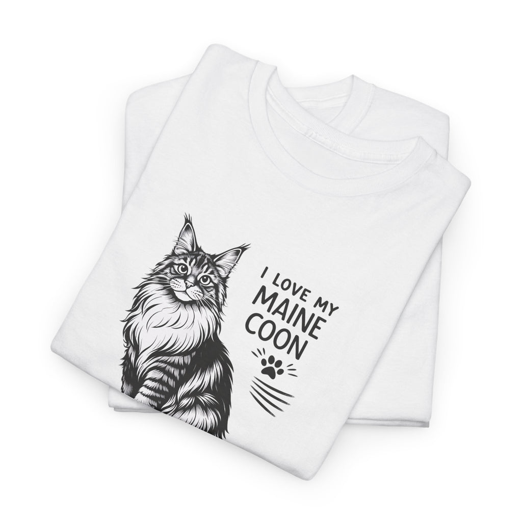 Maine Coon Cat T-Shirt — "I Love My Maine Coon" Tee