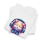 Purrfect Rhythm Tee — Cute Cat DJ Graphic T-Shirt