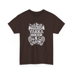 Hard Yakka Hiker T-Shirt — Outdoor Hiking Tee with Mountain Bootprint Design