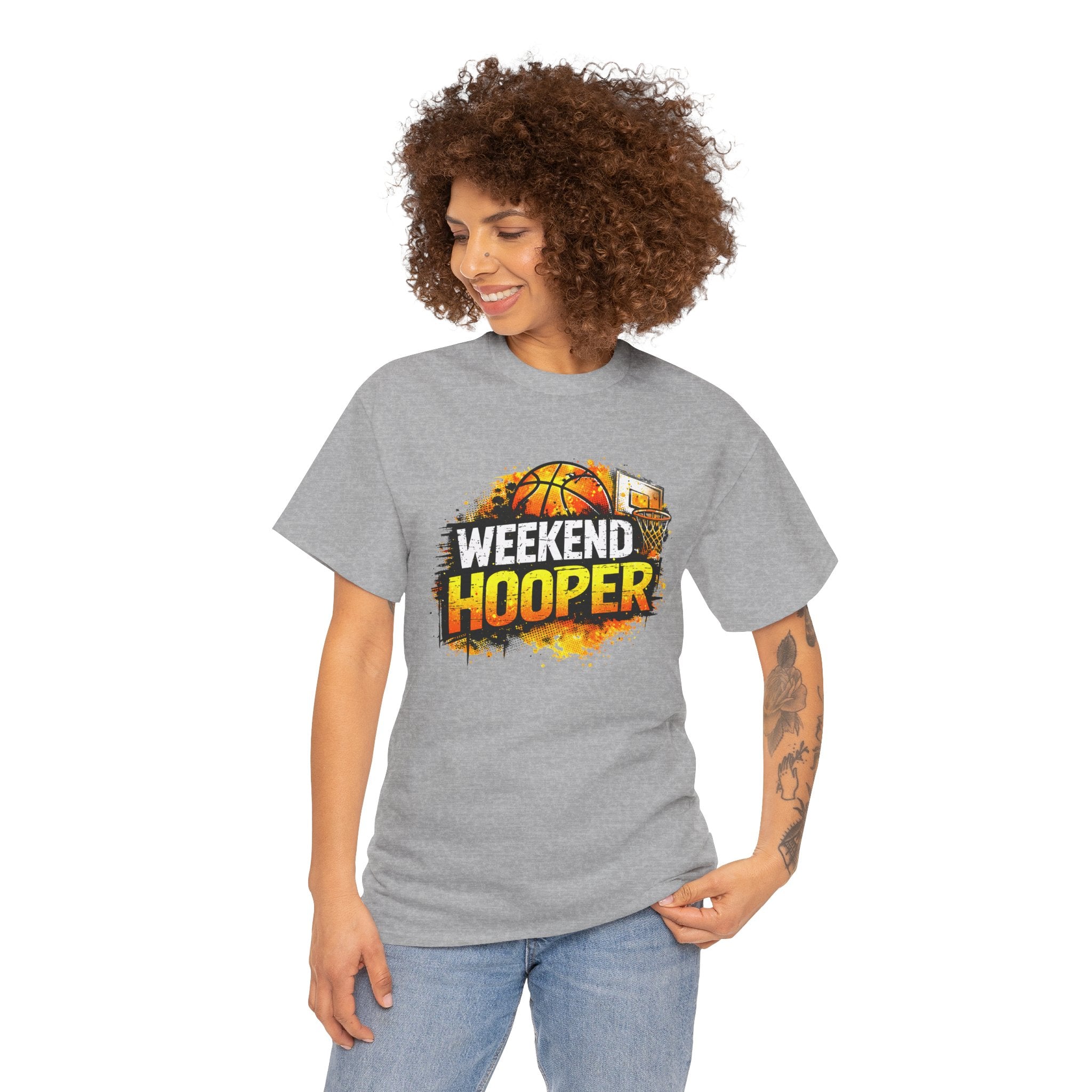 Weekend Hooper Basketball T‑Shirt — Retro Court Graphic Tee for Players & Fans