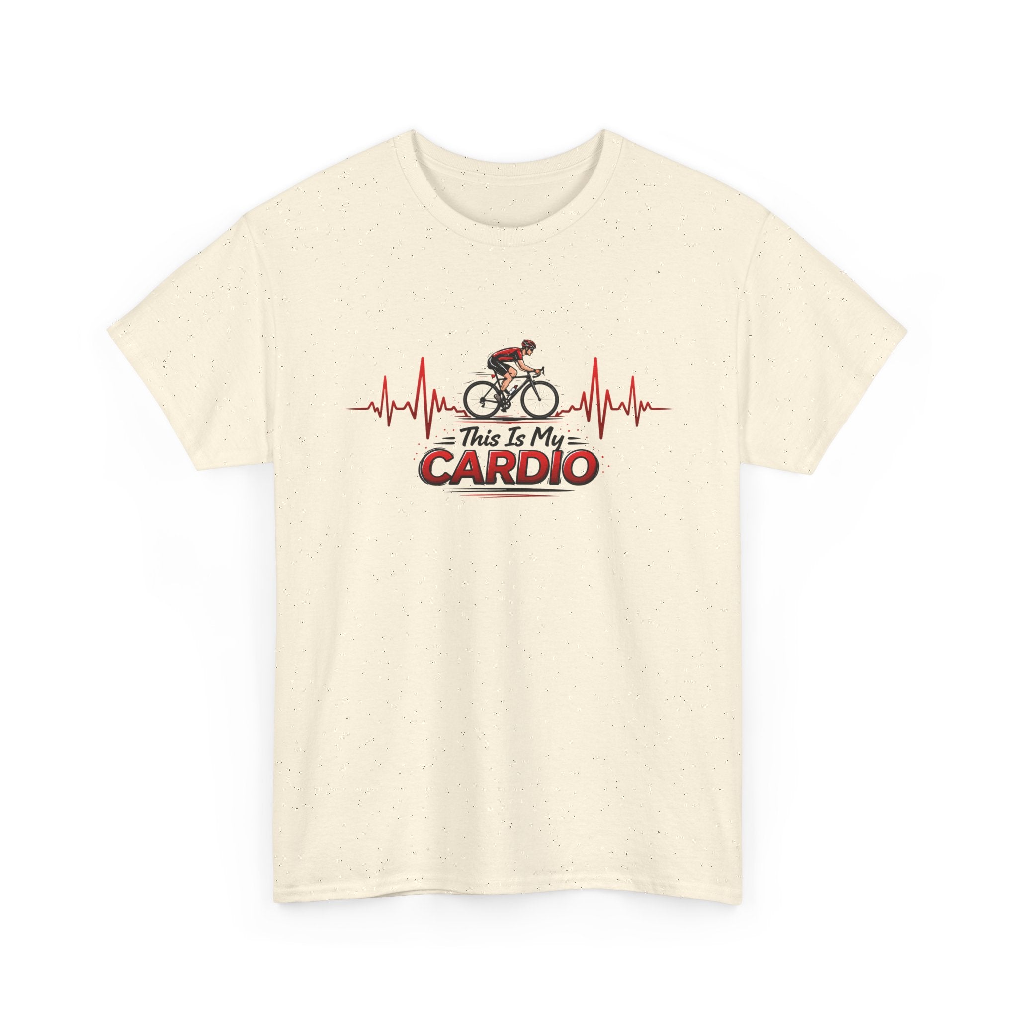 Cycling T‑Shirt — "This Is My Cardio" Bike Heartbeat Tee