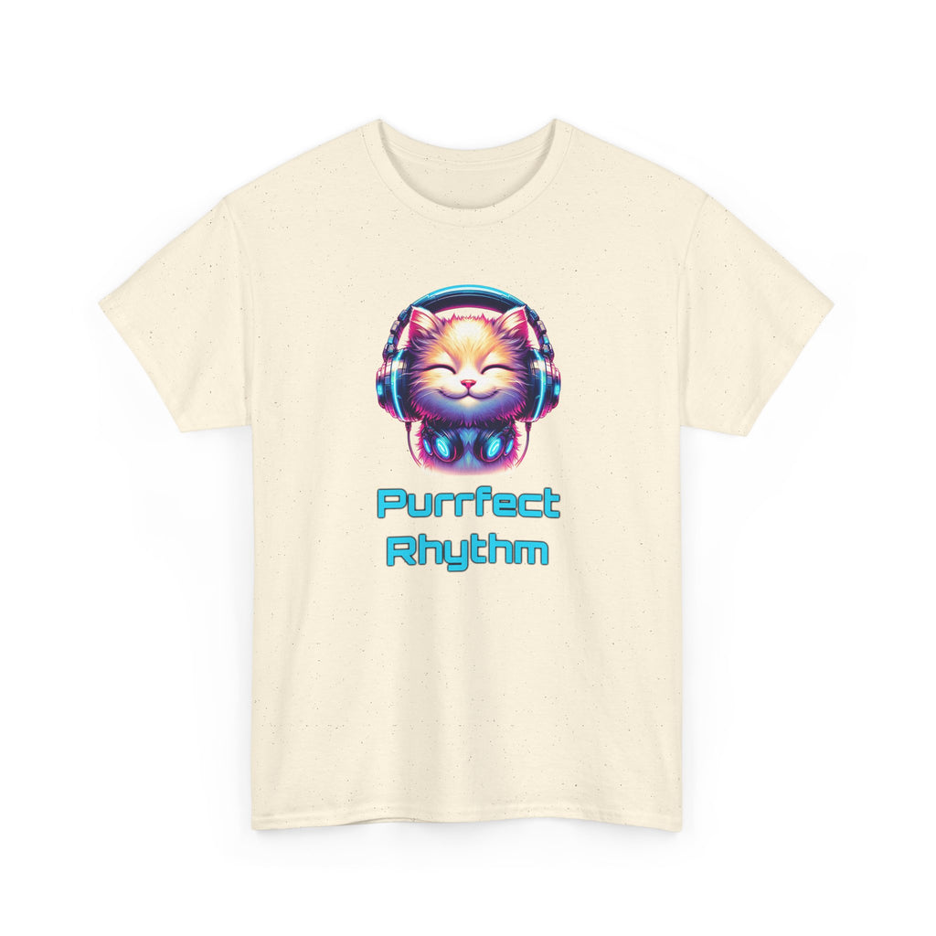 Purrfect Rhythm Tee — Cute Cat DJ Graphic T-Shirt