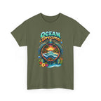Ocean Dreams T‑Shirt — Tropical Sunset Sea Turtle Graphic Tee