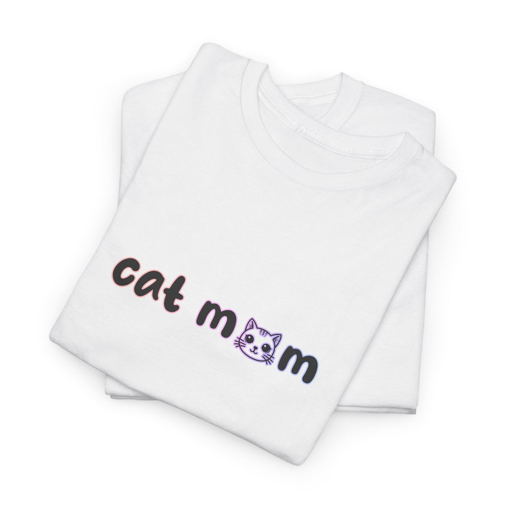 Cat Mom T-Shirt — Cute Minimalist Cat Mom Tee