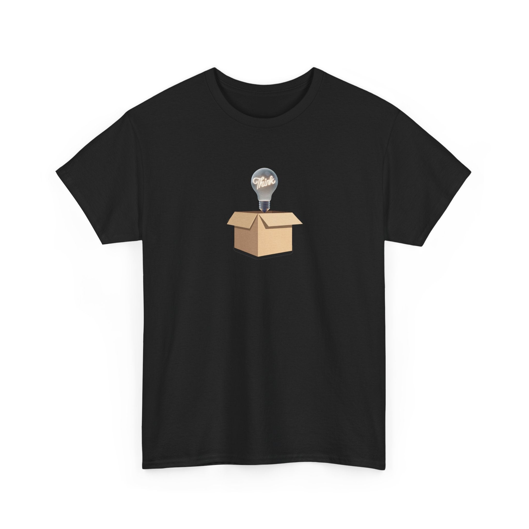 T-Shirt — Lightbulb Idea Think Outside The Box Graphic Tee