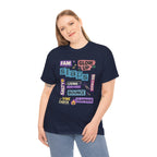 Gen Z Graphic Tee — Trendy Sticker-Style Words Design