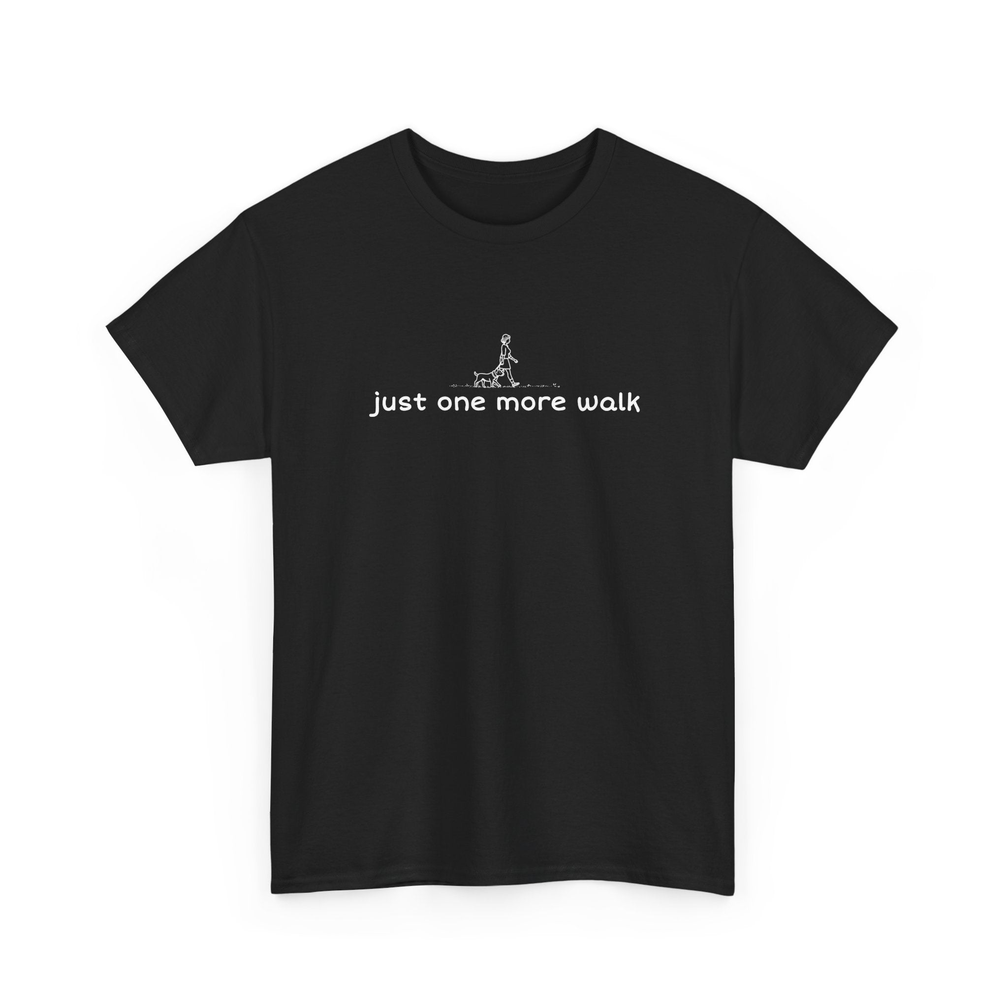 “just one more walk” Minimal Dog Walking Tee For Her