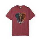 Elephant Head Graphic Tee — 'Be Strong' Tribal Art T-Shirt