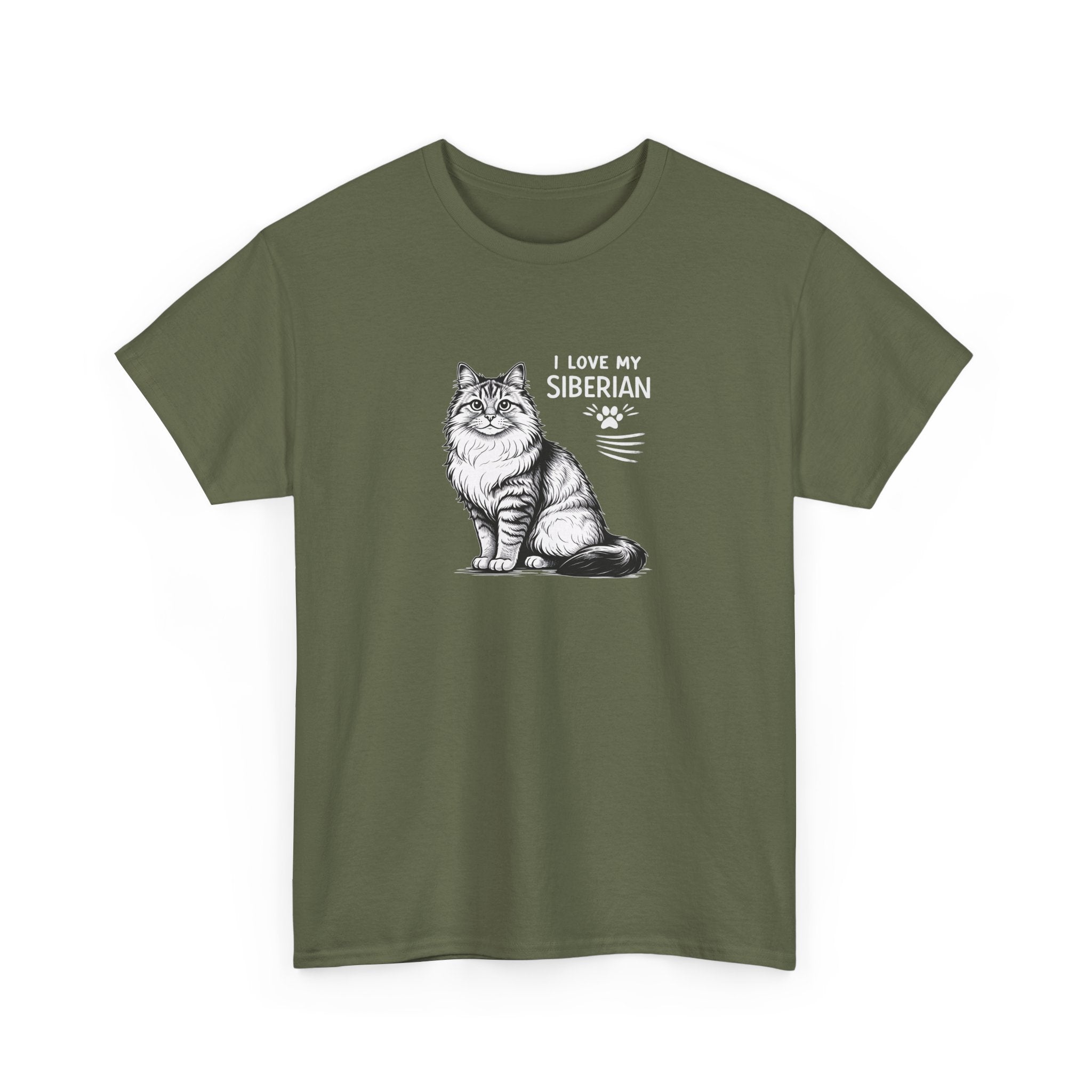 Siberian Cat T-Shirt — "I Love My Siberian" Tee