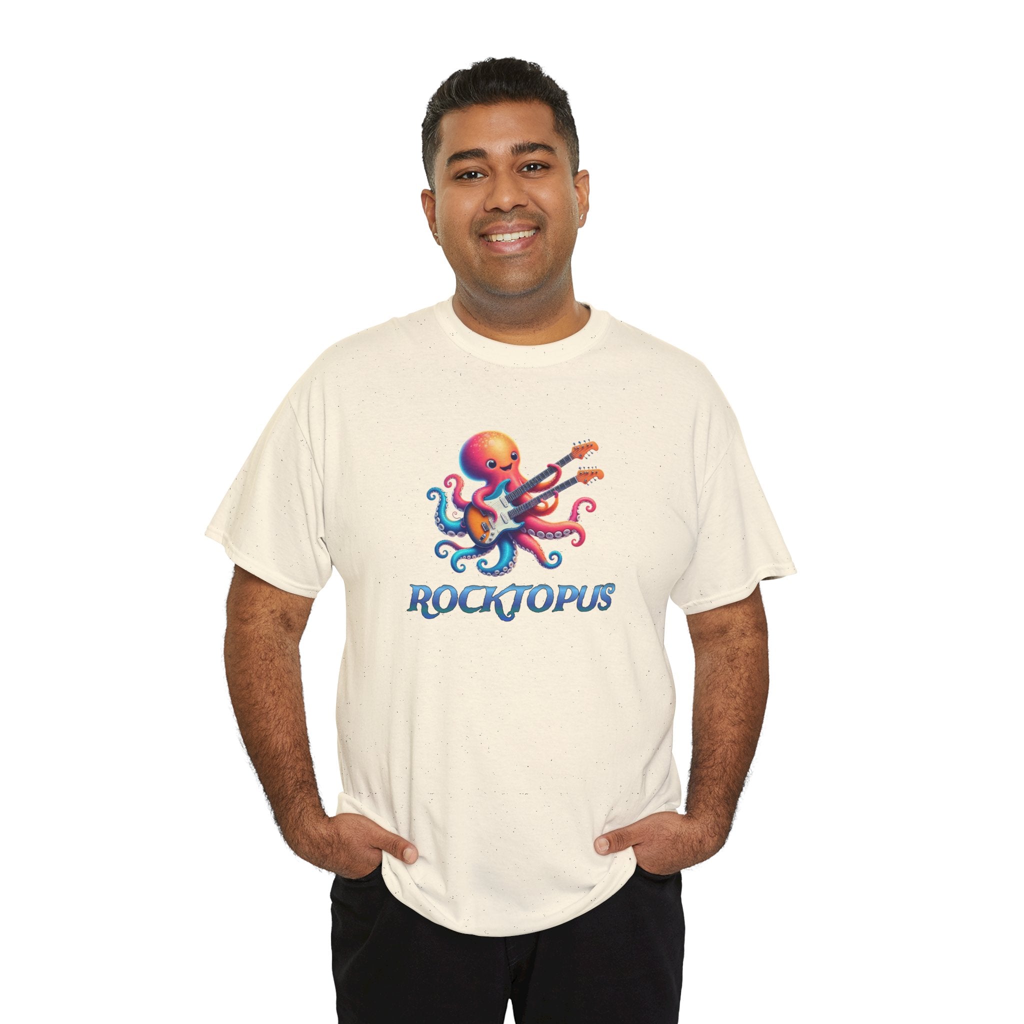 Rocktopus T-Shirt — Colorful Octopus Playing Guitar Tee