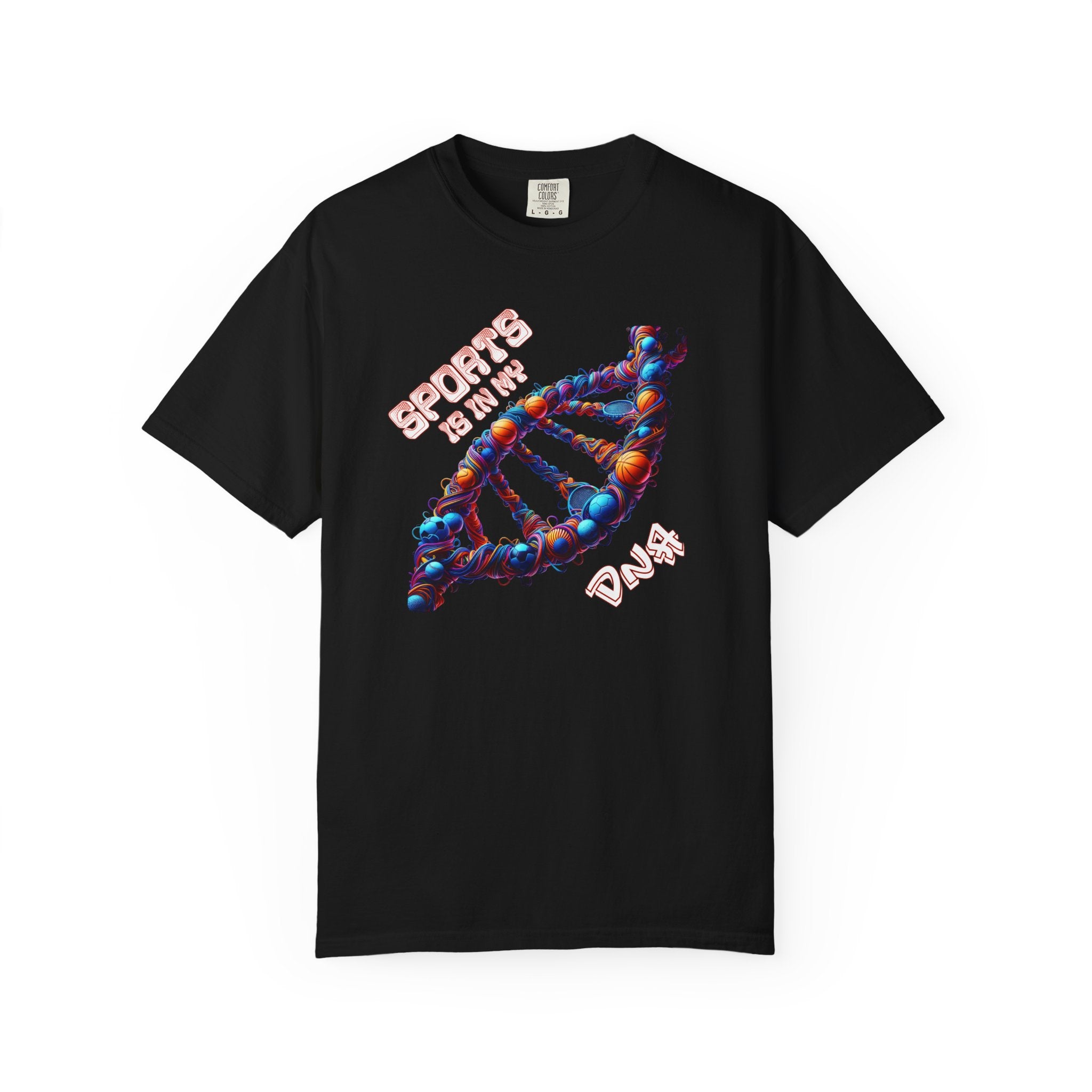 DNA Strand Graphic T-Shirt — "Sports is in my DNA" Athletic Tee