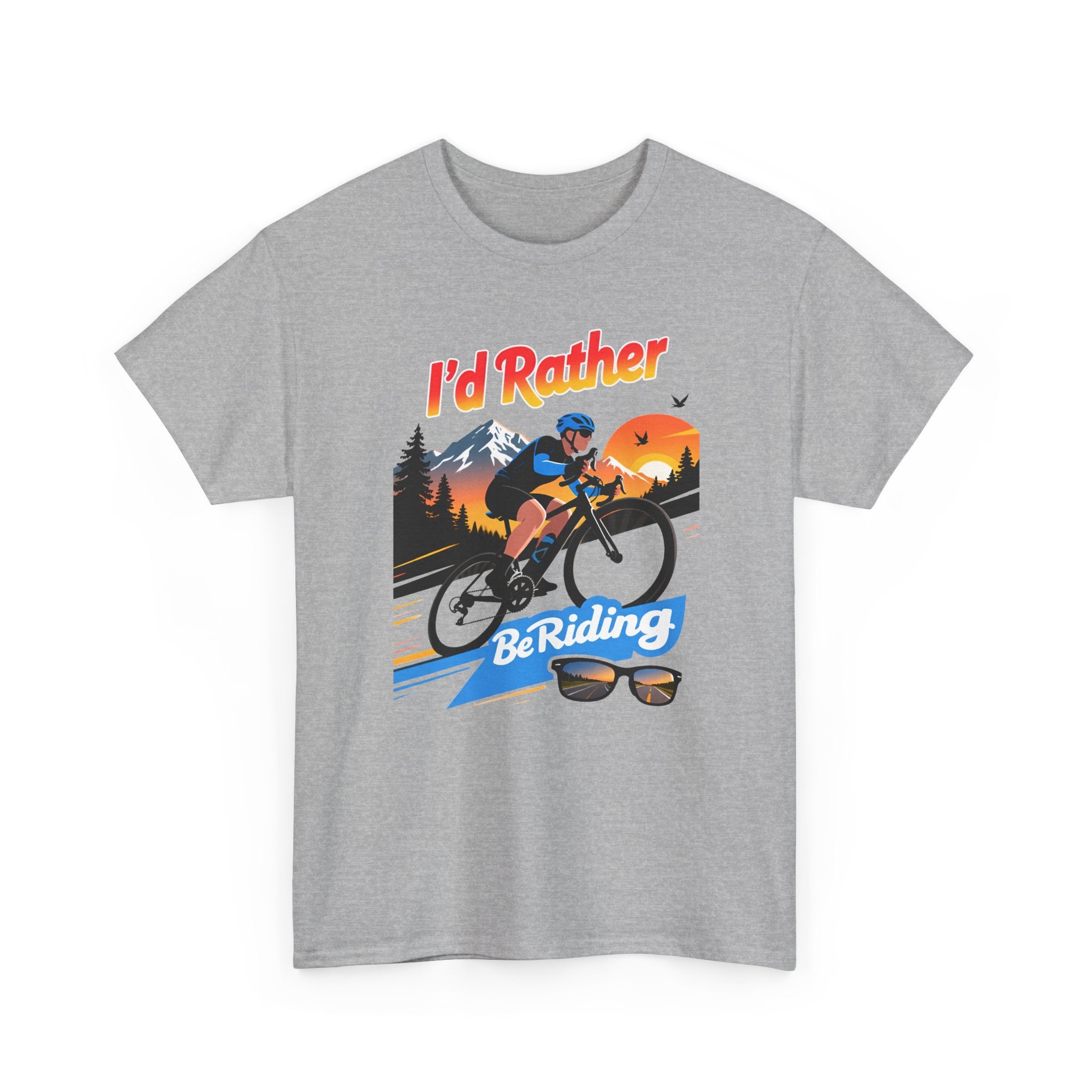 Cycling T-Shirt — "I'd Rather Be Riding" Graphic Tee