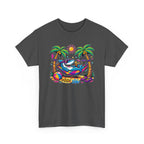Beach Shark Hammock T‑Shirt — Tropical Summer Vibes Graphic Tee