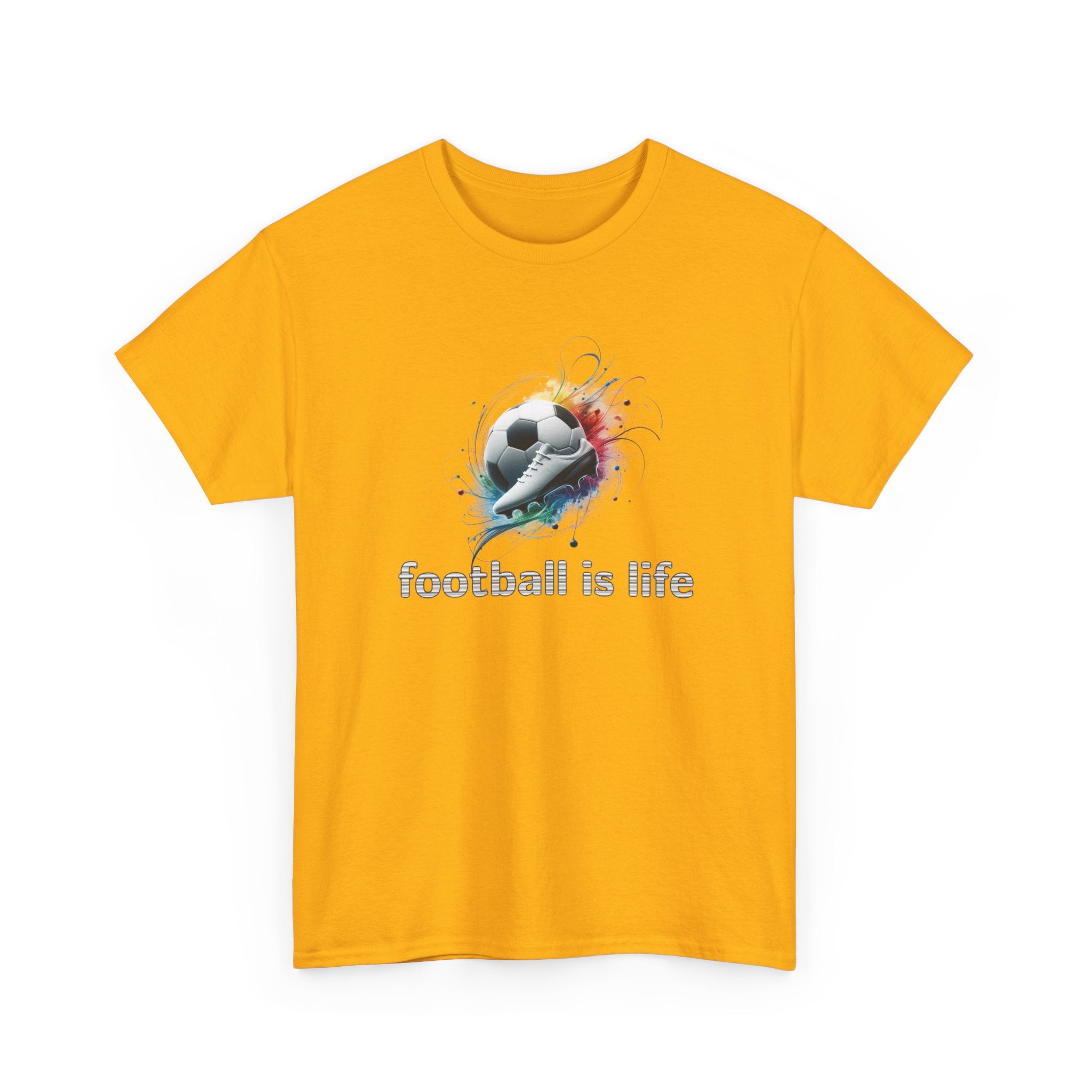 Football Is Life T-Shirt — Color Splash Soccer Ball Tee