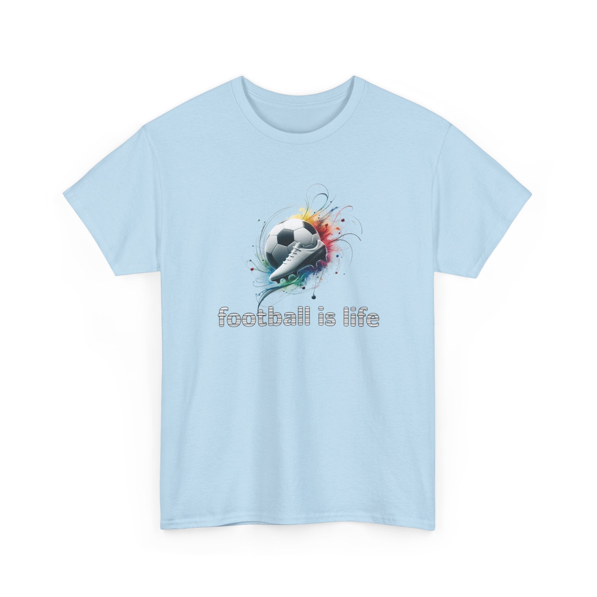 Football Is Life T-Shirt — Color Splash Soccer Ball Tee