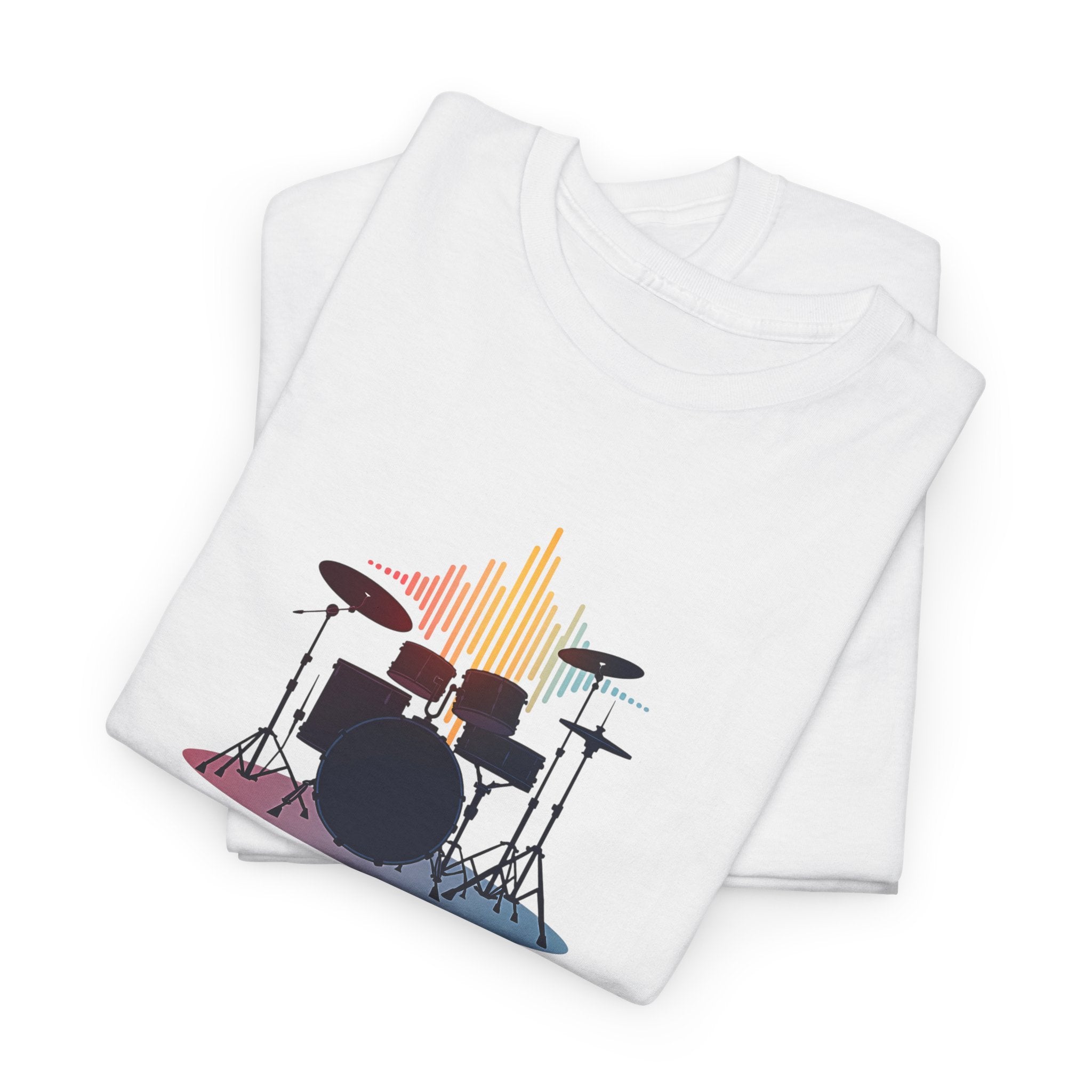 Drum Kit Graphic Tee — Minimalist Drummer Shirt for Musicians & Music Lovers
