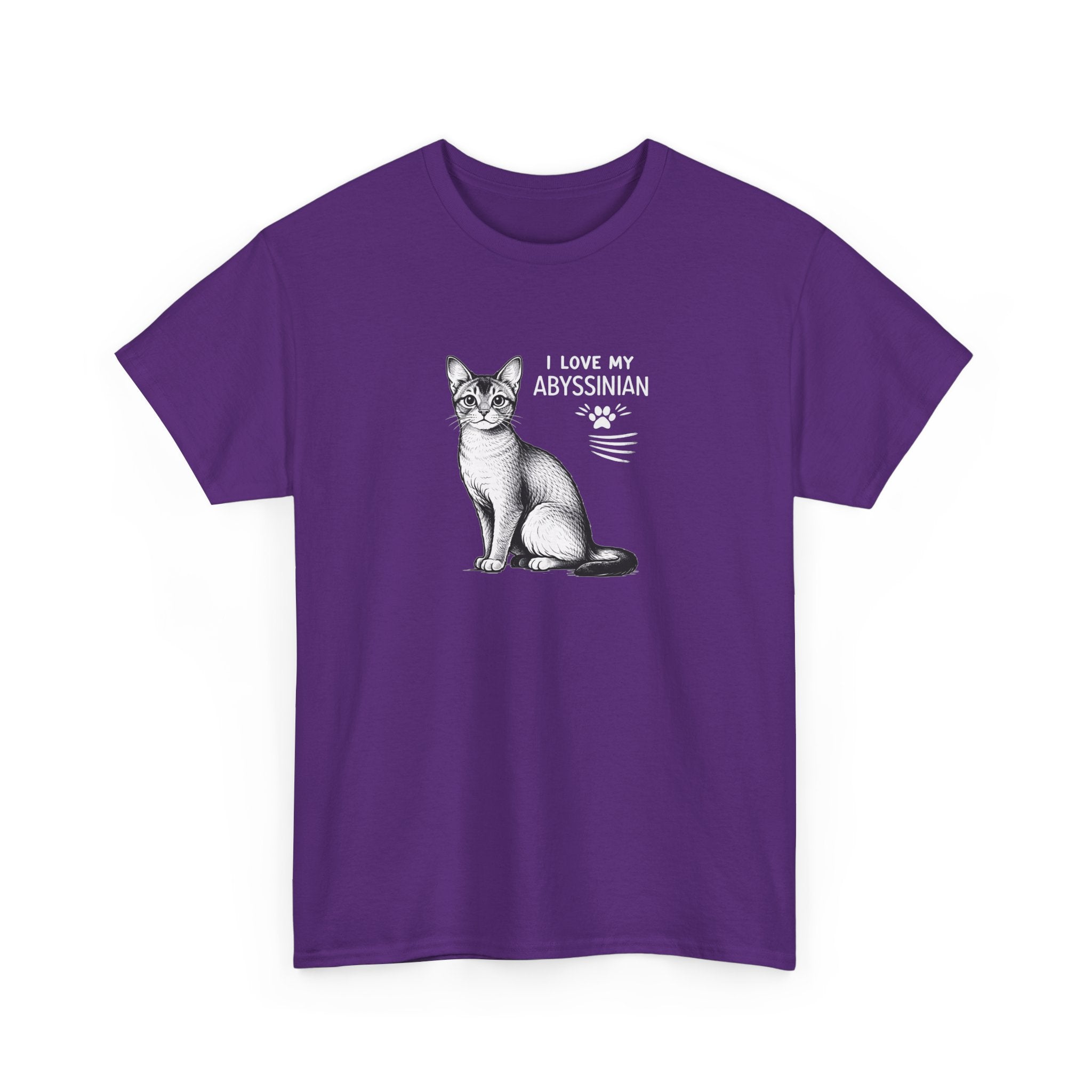 Abyssinian Cat T‑Shirt – "I Love My Abyssinian" Graphic Tee