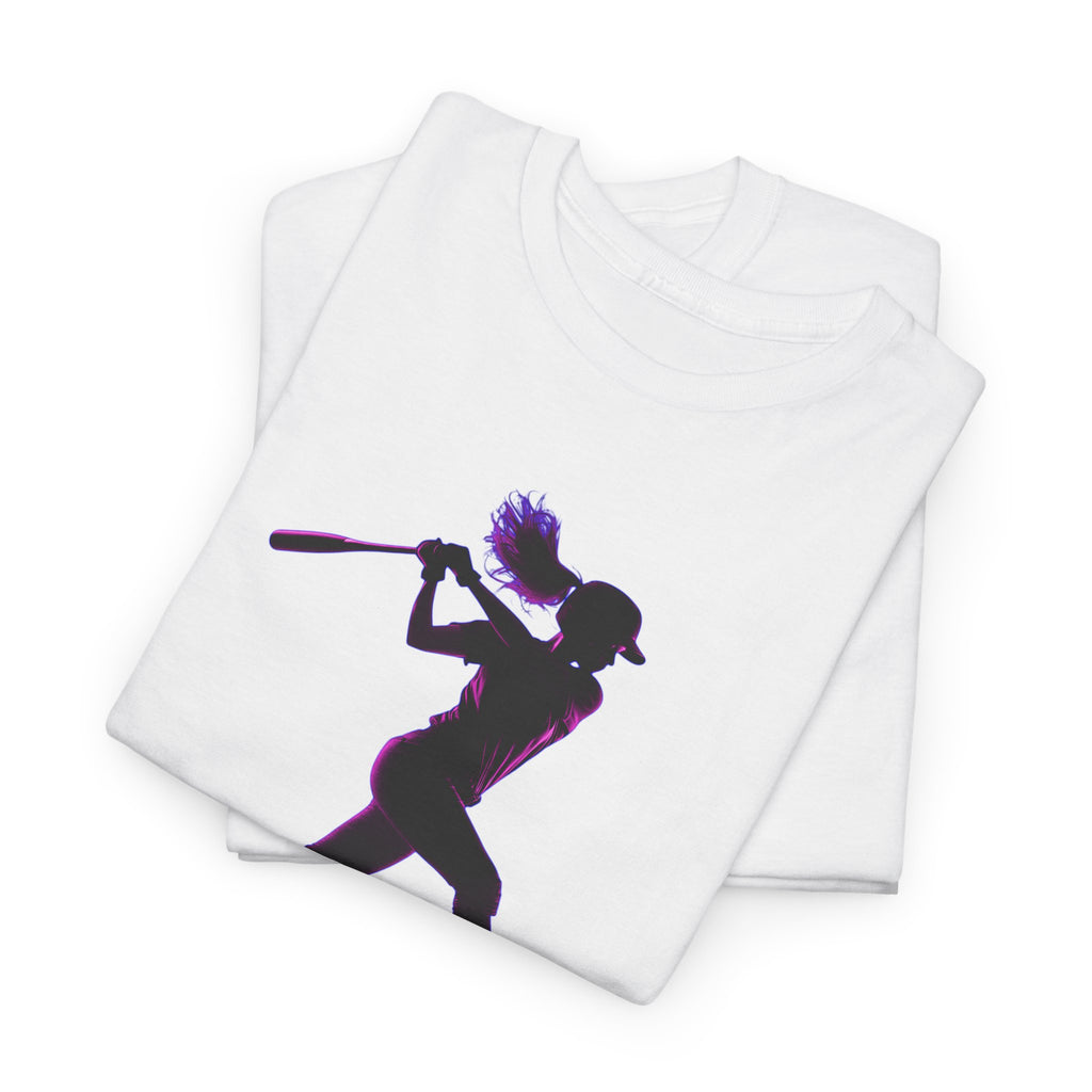 Baseball Batter Silhouette Tee — Women's Baseball Softball T‑Shirt