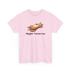 Maybe Tomorrow Cat T-Shirt — Lazy Cat Funny Graphic Tee