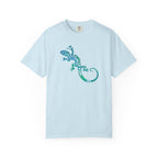 Tribal Lizard Graphic Tee — Blue Green Gecko T-Shirt