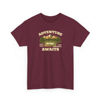 Adventure Awaits T-Shirt — Vintage Mountain Canoe Graphic Tee