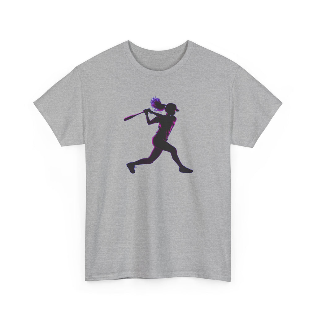 Baseball Batter Silhouette Tee — Women's Baseball Softball T‑Shirt