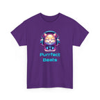 T-Shirt — "Purrfect Beats" Cat DJ Graphic Tee