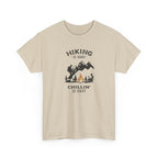 Hiking Is Hard, Chillin’ Is Easy T-Shirt — Camping Mountains Campfire Graphic Tee