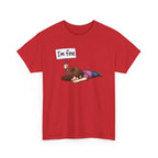 Cute Cartoon Girl 'I'm Fine' Funny Dry Humor Graphic Tee
