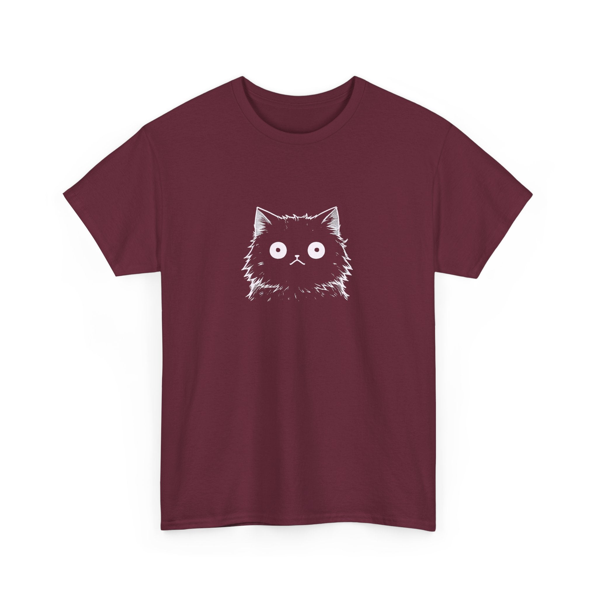 Cat Face Graphic Tee – Cute Minimalist Kitten T-Shirt
