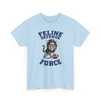 Feline Defense Force T-Shirt — Cute Football Cat Tee for Cat Lovers & Sports Fans