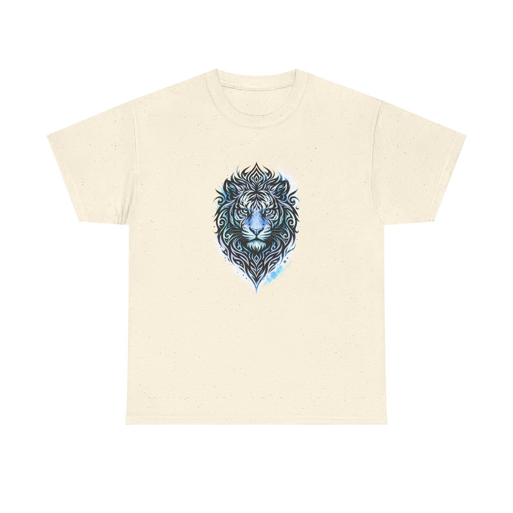 Tiger T-Shirt — Intricate Blue And White Tiger Graphic Tee