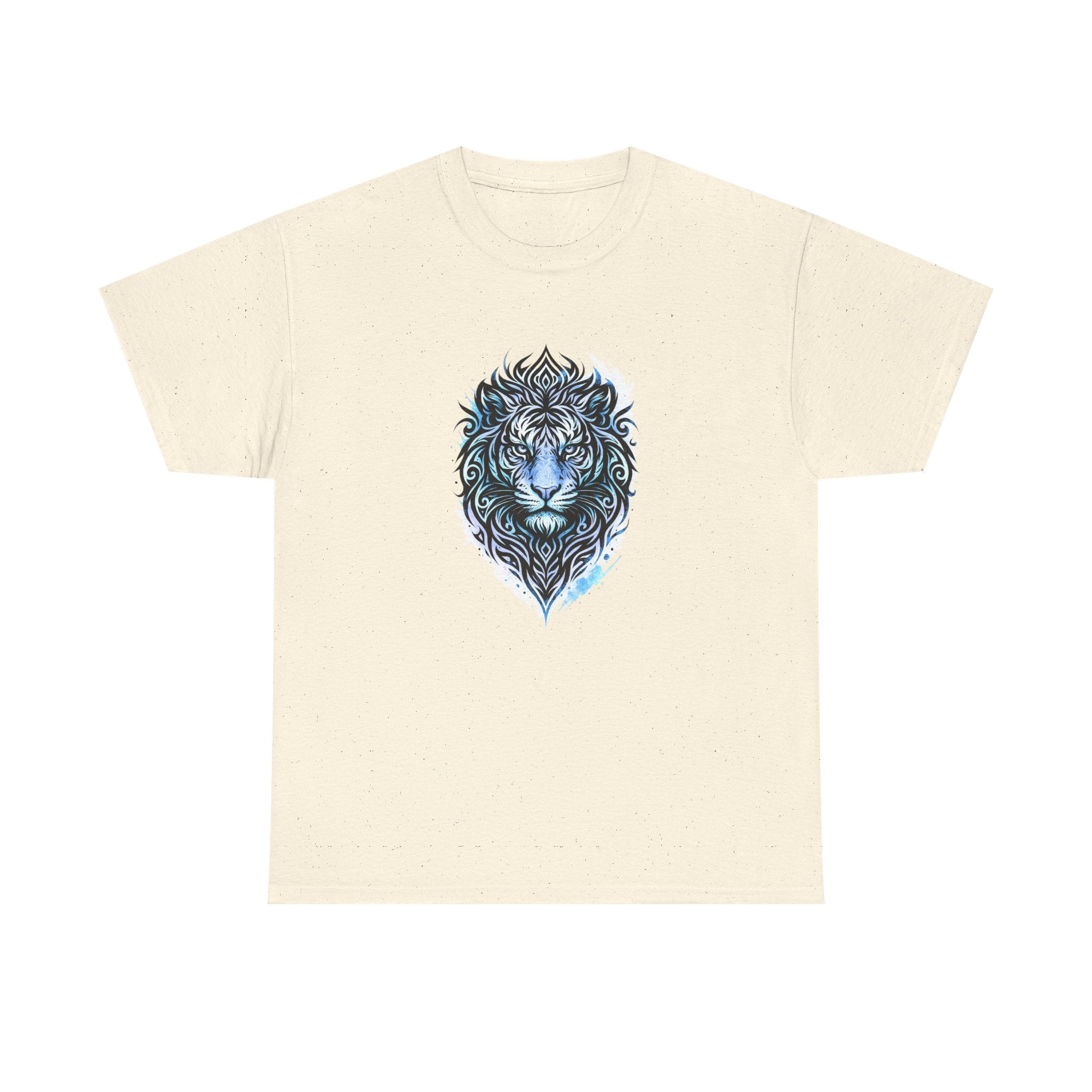 Tiger T-Shirt — Intricate Blue And White Tiger Graphic Tee