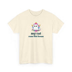 My Cat Runs This House T-Shirt — Cute Cat Graphic Tee for Cat Lovers