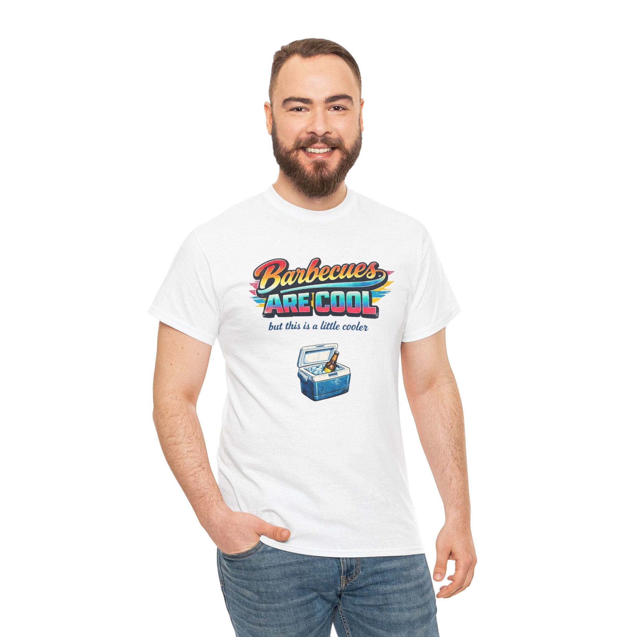 Barbecues Are Cool but this is a little cooler Funny Retro BBQ Tee