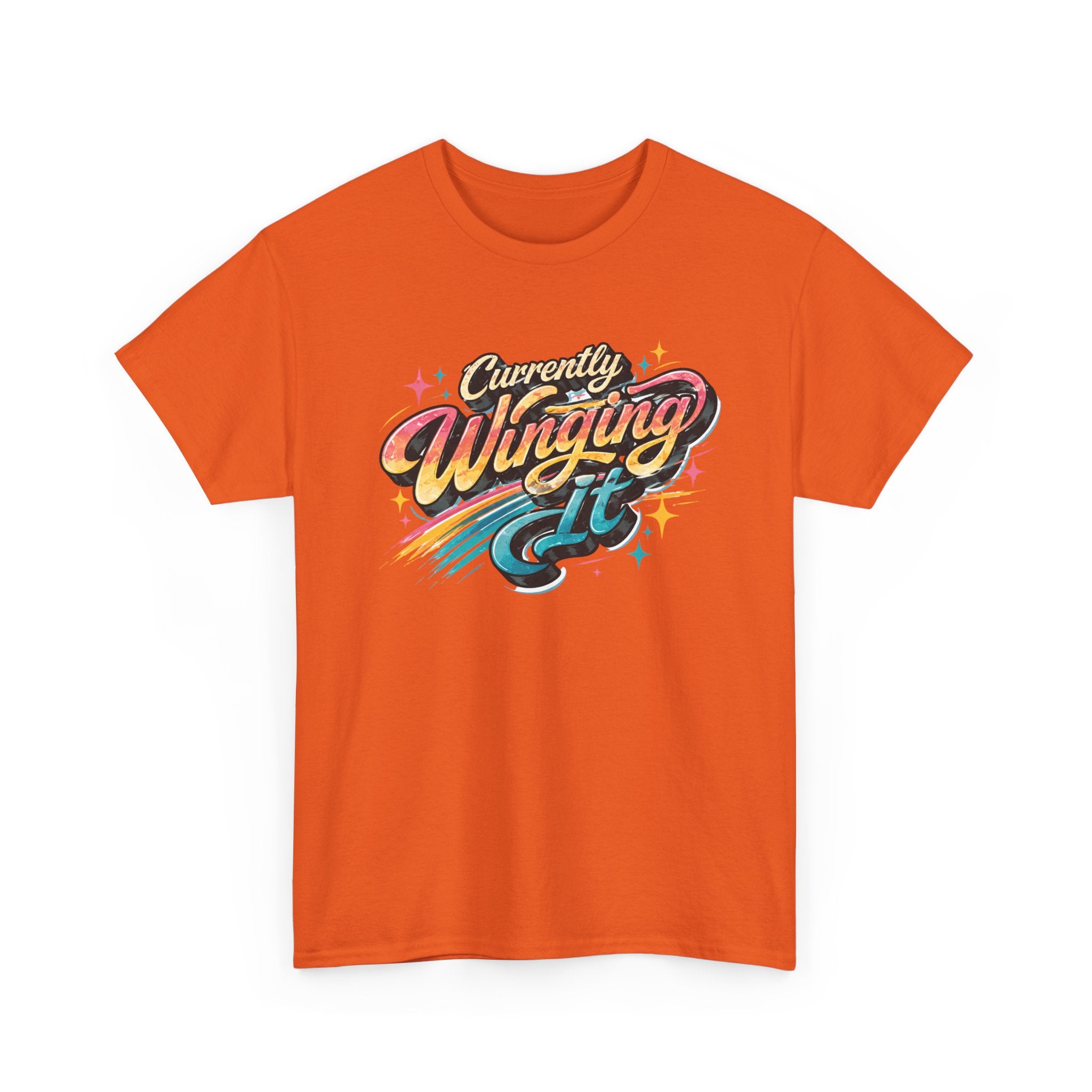 Currently Winging It Graphic Tee — Retro Script Casual Shirt