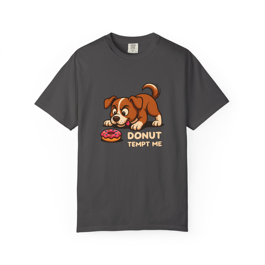 Donut Tempt Me T-Shirt — Cute Puppy & Donut Graphic Tee