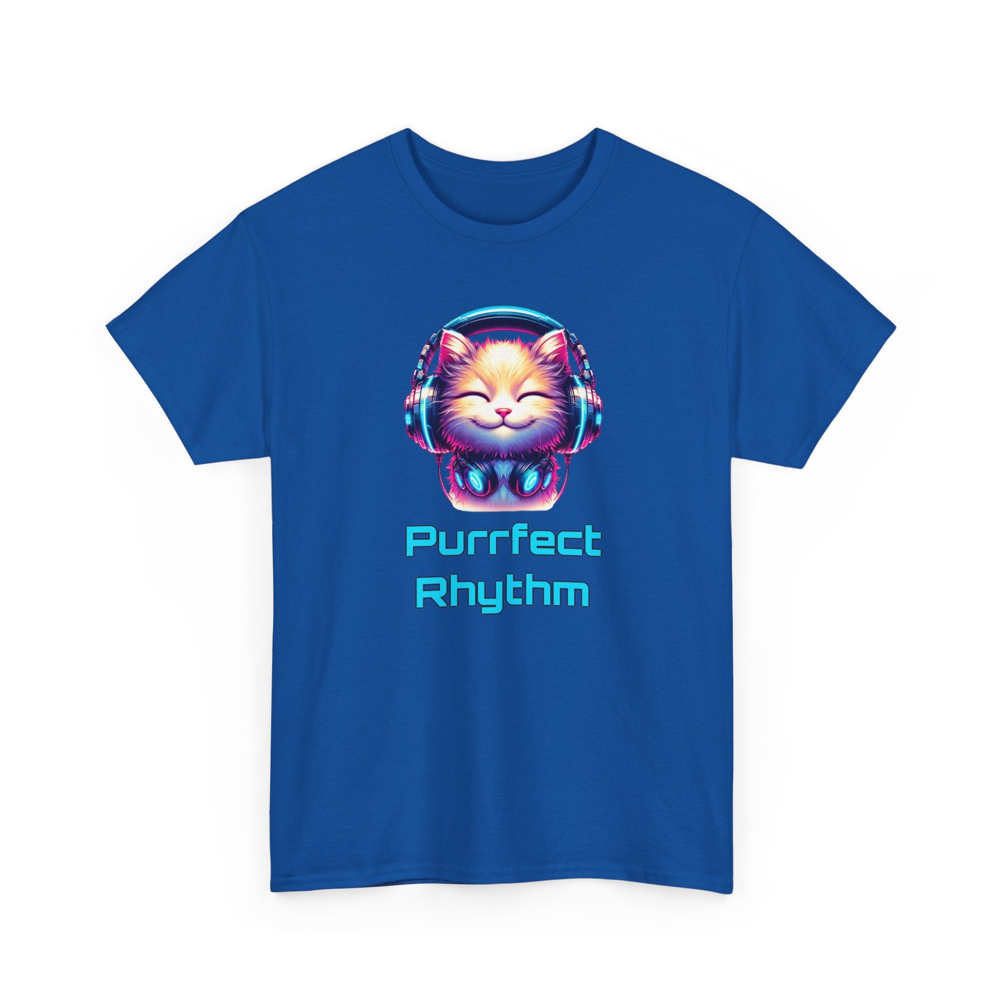 Purrfect Rhythm Tee — Cute Cat DJ Graphic T-Shirt