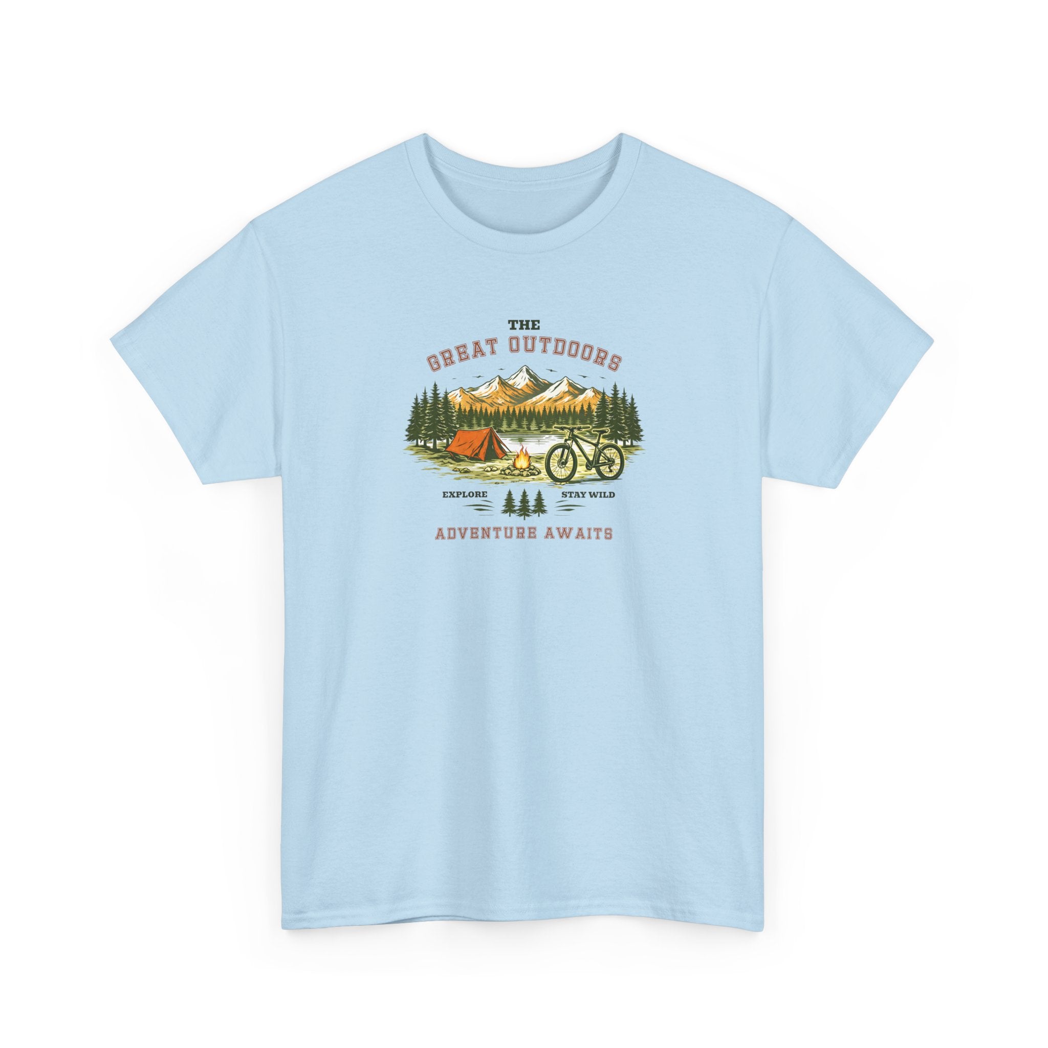 Outdoor Adventure T-Shirt — "The Great Outdoors"  Bike Nature Camping Tee