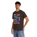 Gen Z Graphic Tee — Trendy Sticker-Style Words Design