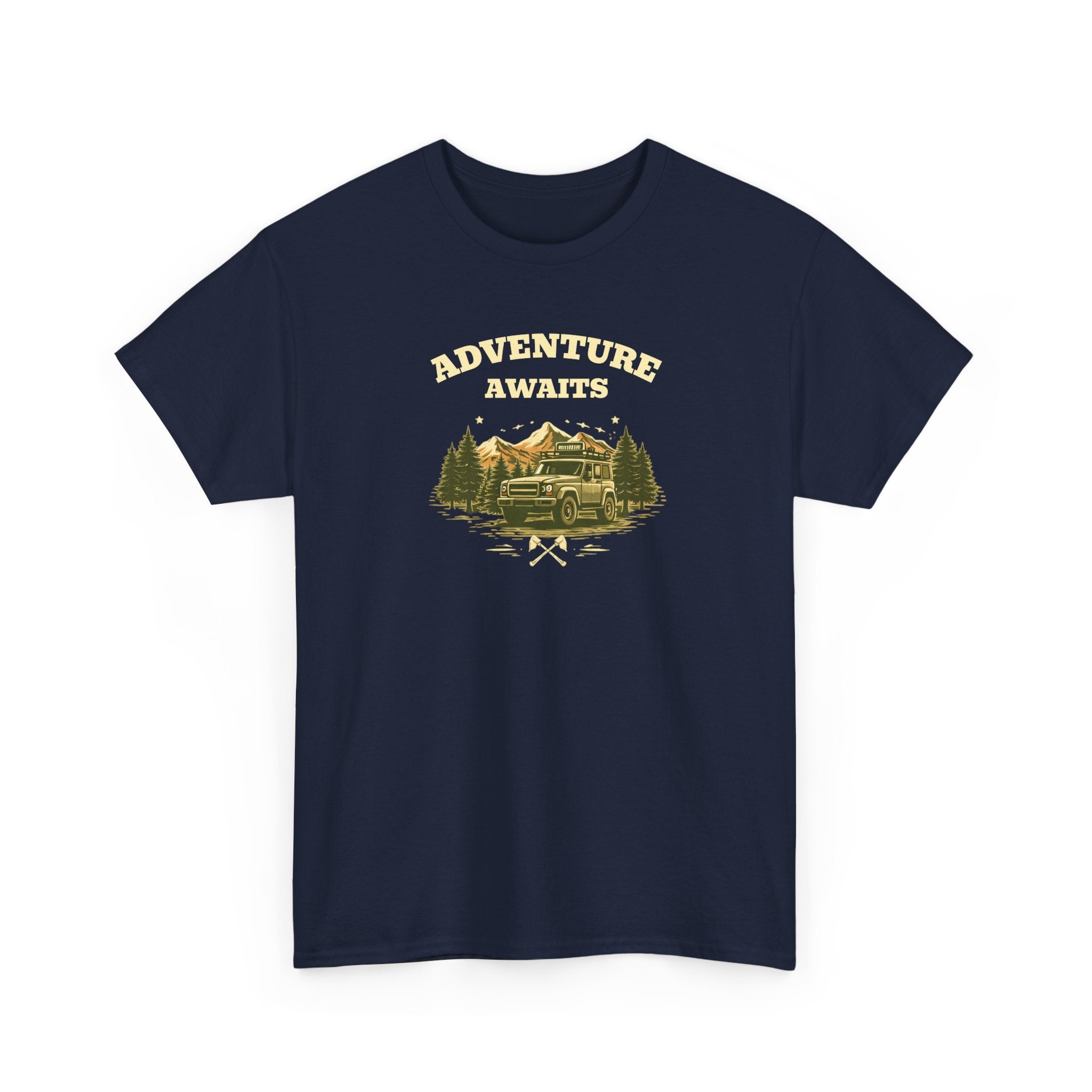 Adventure Awaits T‑Shirt — Vintage Camper Outdoor Graphic Tee