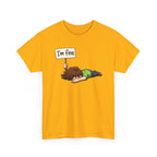Cute Cartoon 'I'm Fine' Funny Dry Humor Graphic Tee