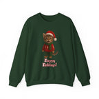 Christmas Kitten Sweatshirt – 'Happy Holidays!' Cute Cat Holiday Crewneck