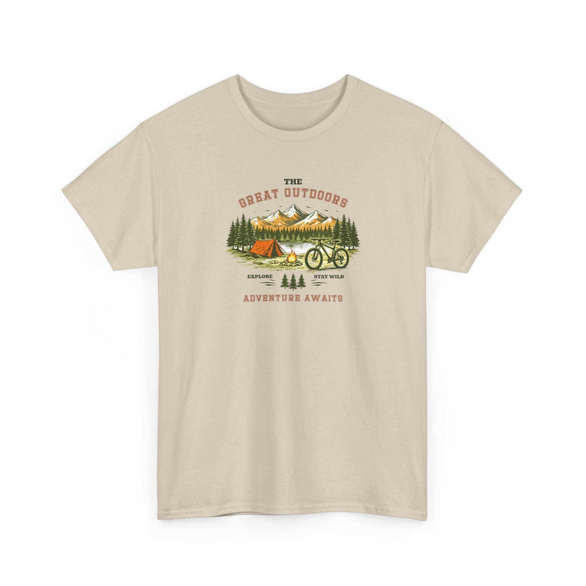 Outdoor Adventure T-Shirt — "The Great Outdoors"  Bike Nature Camping Tee