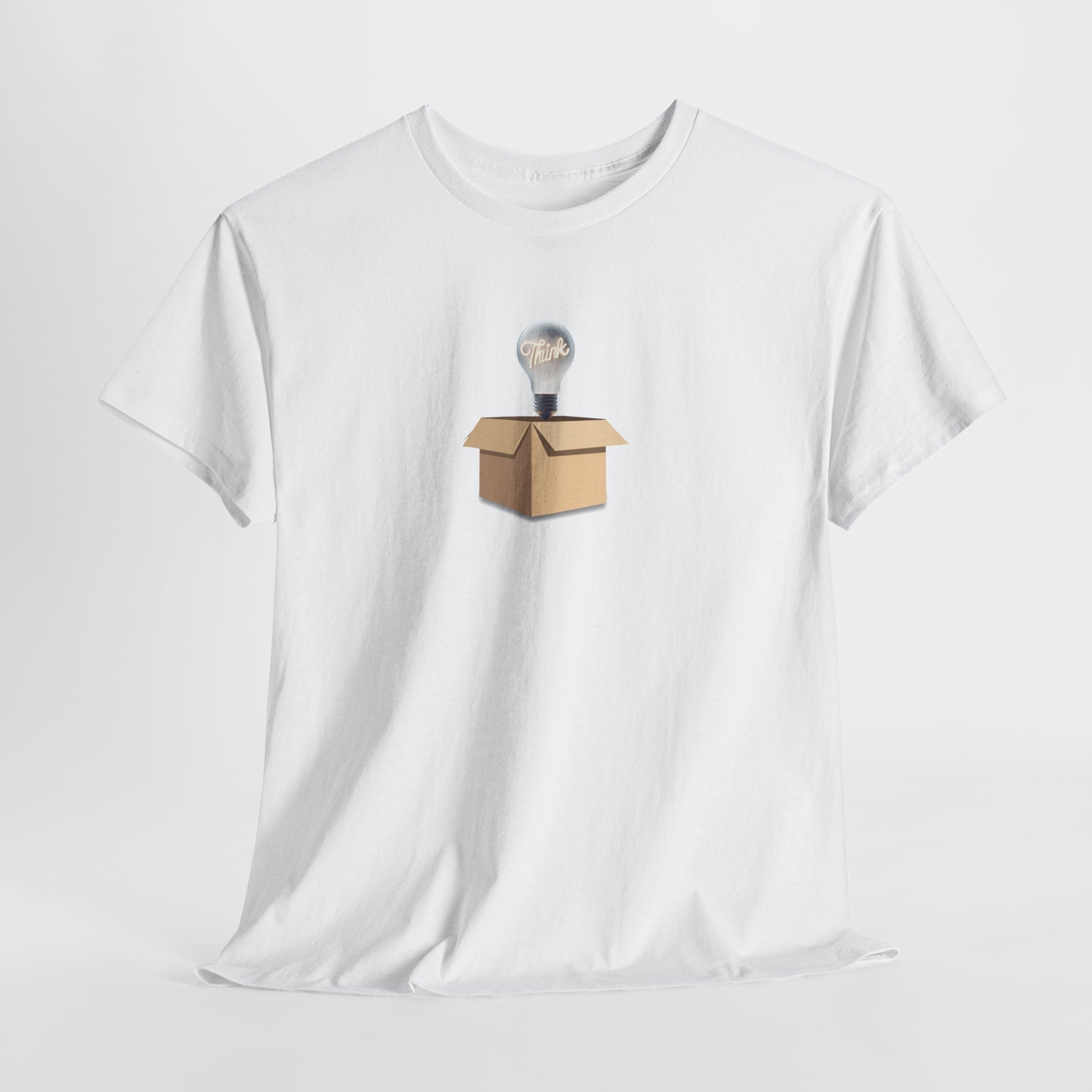 T-Shirt — Lightbulb Idea Think Outside The Box Graphic Tee