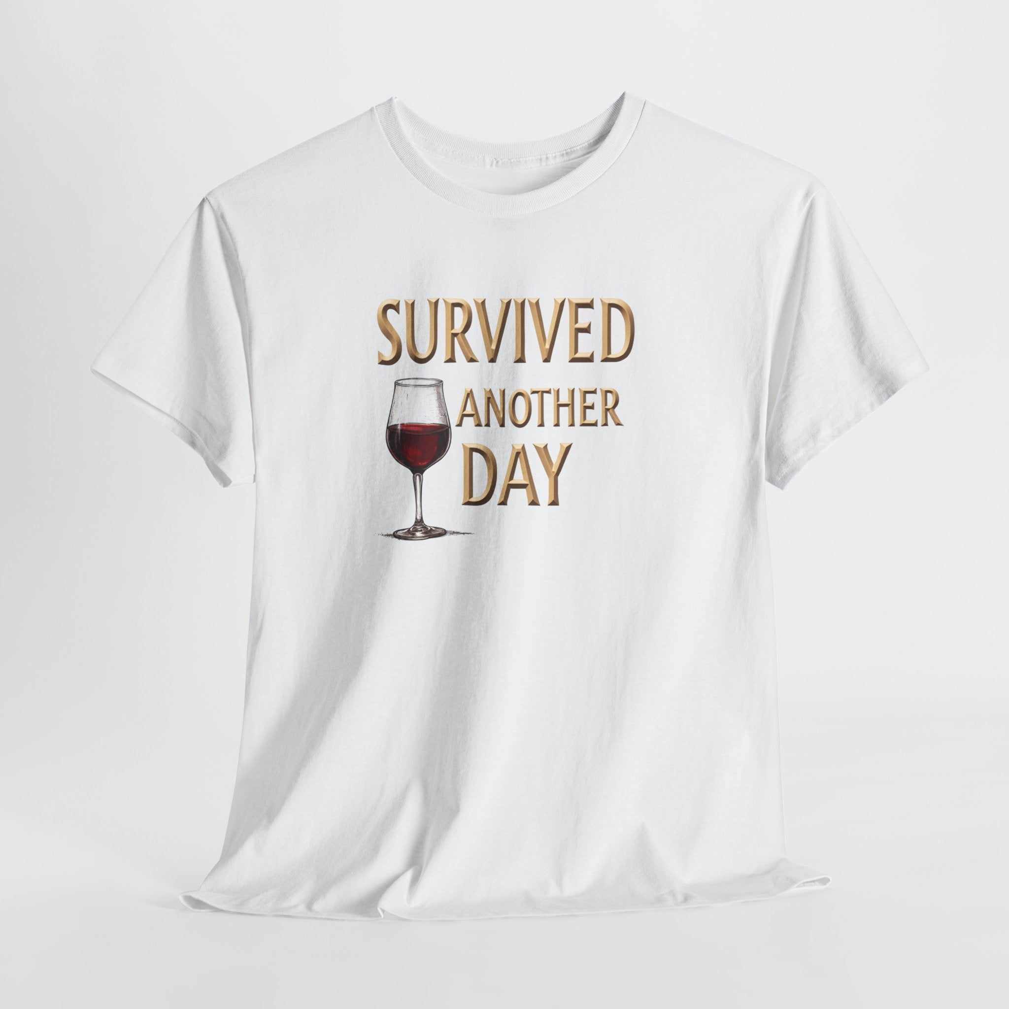 Survived Another Day Wine T-Shirt — Funny Wine Lover Tee