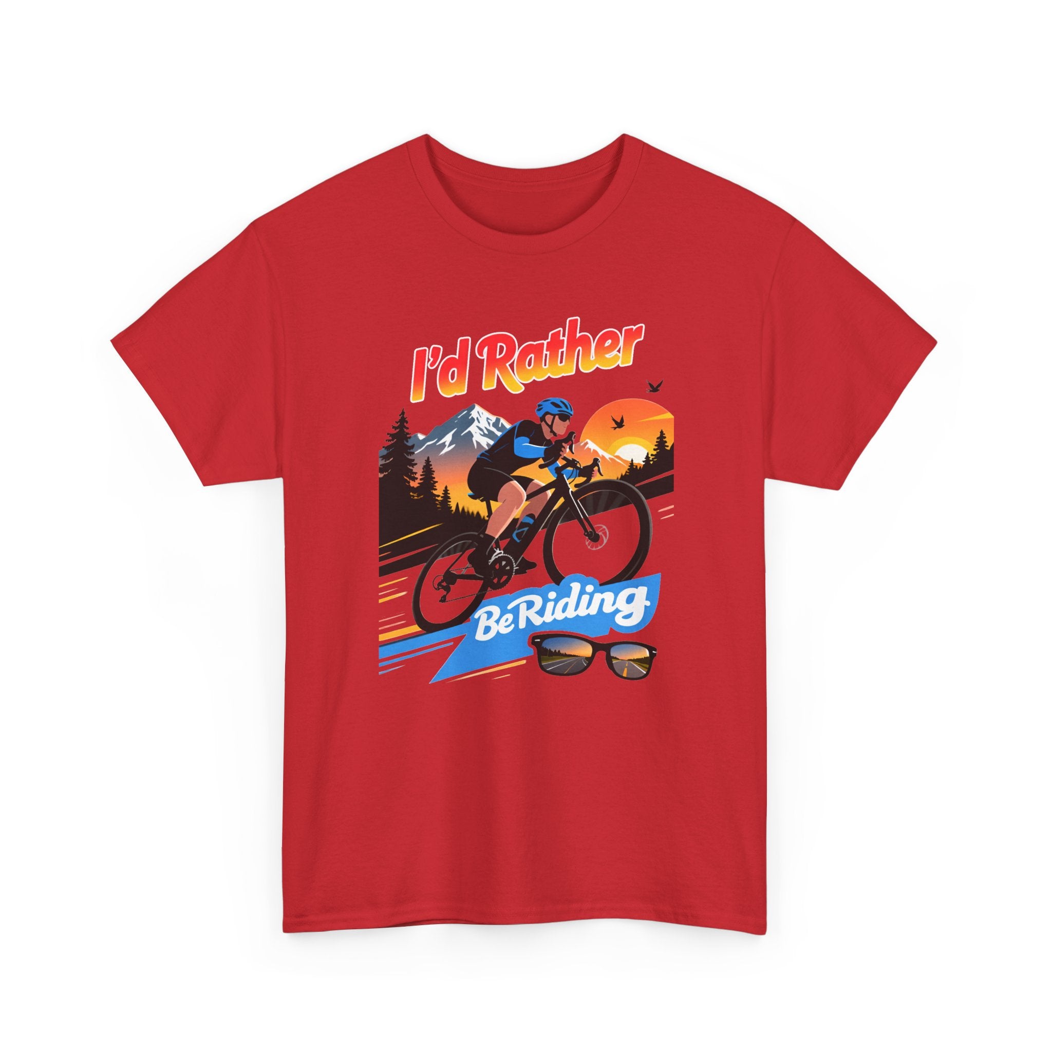 Cycling T-Shirt — "I'd Rather Be Riding" Graphic Tee