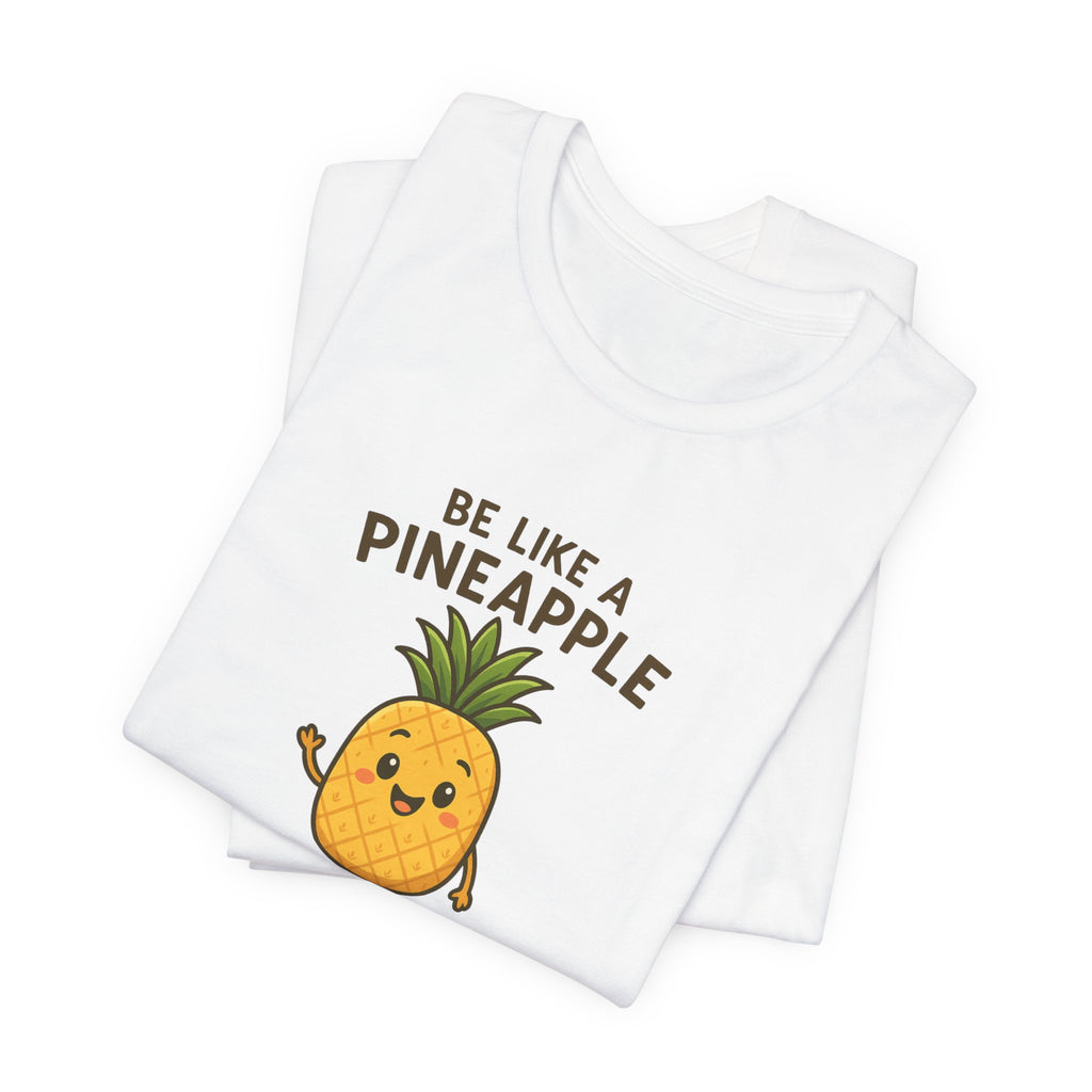 Pineapple Inspirational Tee – "Be Like a Pineapple: Stand Tall, Wear a Crown, Be Sweet Inside"