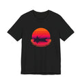 Fishing Sunset T‑Shirt — Retro Sunset Fisherman Boat Tee